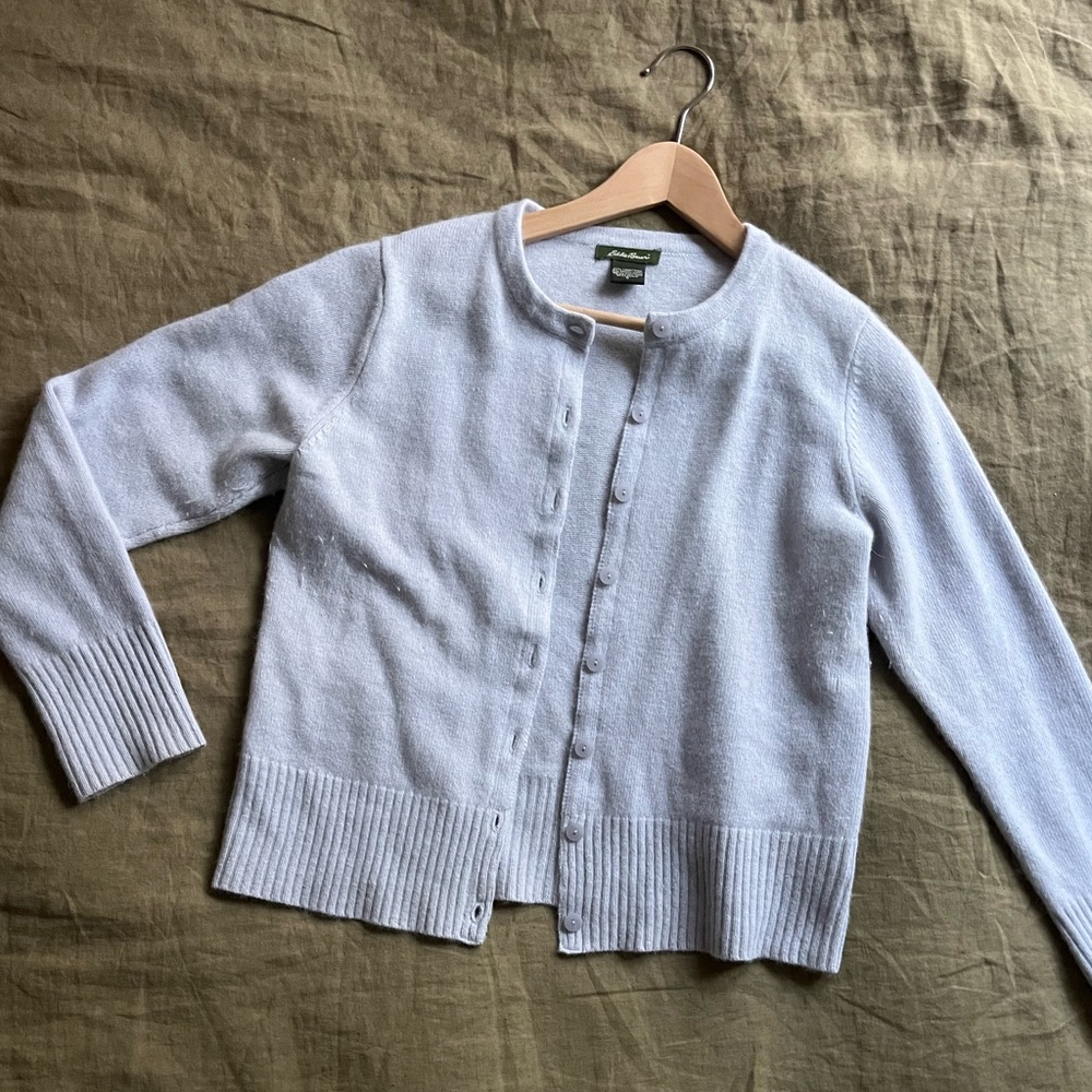 Vintage Eddie Bauer lambs wool and angora cardigan size S